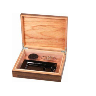 HUMIDOR SET BROWN FOR 25 CIGARS